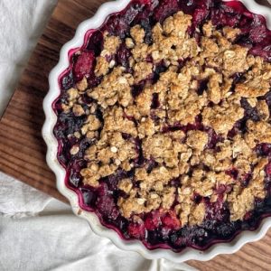 Raspberry and Apple Crumble